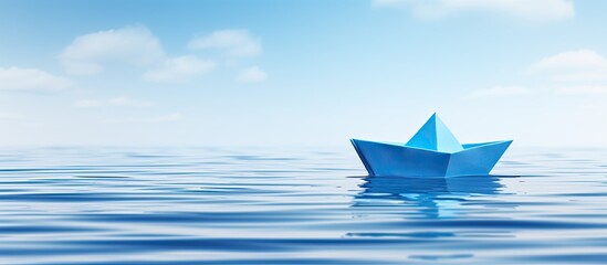 Obraz premium A paper boat with a 