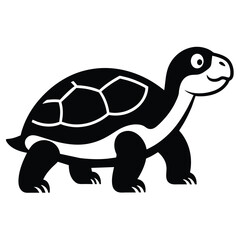 Solid color Desert Tortoise animal vector design