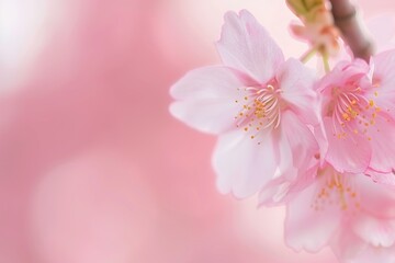 Fototapeta premium Beautiful closeup of pink sakura blossoms in spring