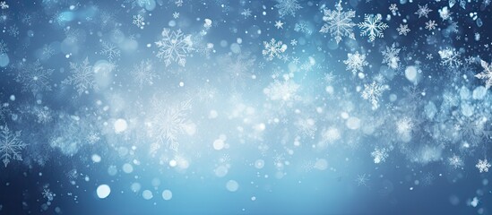 Fototapeta premium Evening Christmas snowfall with a serene copy space image.