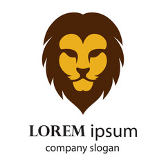 Elegant and dignified lion head logo design