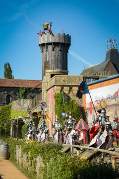 view on a medieval show at Puy du Fou in France