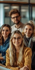 Obraz premium portrait of a group of young business people