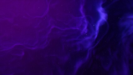 Cosmic background with a blue purple nebula and stars
