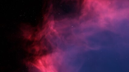 Naklejka premium Cosmic background with a blue purple nebula and stars 