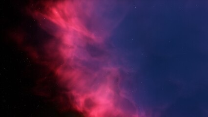 Cosmic background with a blue purple nebula and stars
