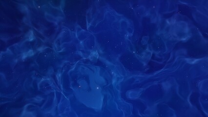 Cosmic background with a blue purple nebula and stars
