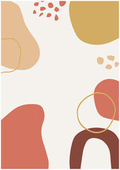 Abstract Line Art Hand Drawn Background Organic