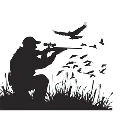 Bird Hunting Silhouette