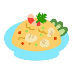 カオパット (Khao Pad)のアイコンイラスト