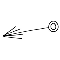 Arrow Hand Drawn Line Art Abstract