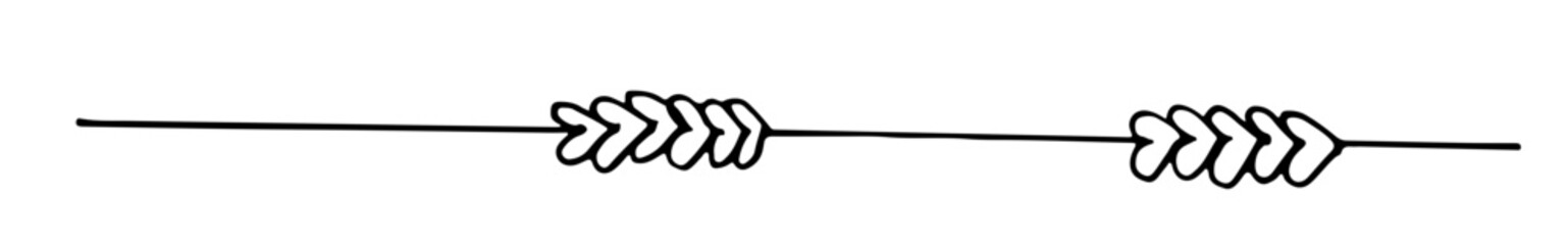 Abstract Border Divider Line Art Hand Drawn