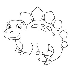 Coloring page for kids. Digital stamp. Cartoon style character. Isolated on white background. Vector illustration.