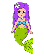 Cartoon character. Isolated on white background. Design element. Template for your design, books, stickers, cards. Vector illustration.