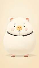poster cute fat pig