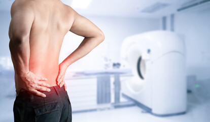 Man has pain and inflammation in his back and CT scan.