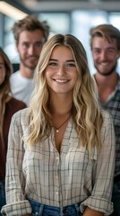 Fototapeta premium portrait of a group of young professionals smiling at the camera
