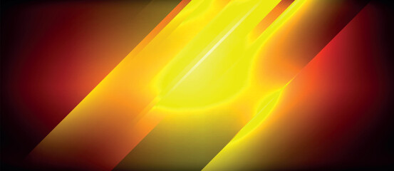 Neon dynamic diagonal light rays background. Techno digital geometric concept design for wallpaper, banner, presentation, background