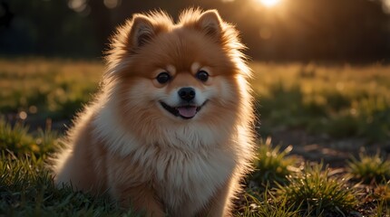 cute and funny Pomeranian dog 