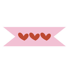 Heart Border Banner Vector Illustration