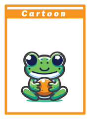 Cartoon frog design, with simple style