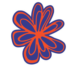 Abstract Doodle Line Art Hand Drawn Cute Sticker