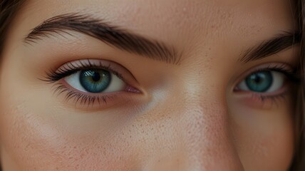 Obraz premium close up of beautiful eye with no makeup