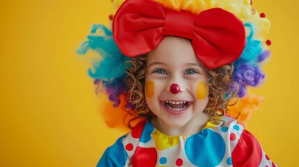 Fototapeta premium The joyful clown child