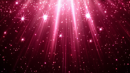 A long red line with pink streaks. The line is moving and he is in motion. The image has a futuristic and energetic feel to it