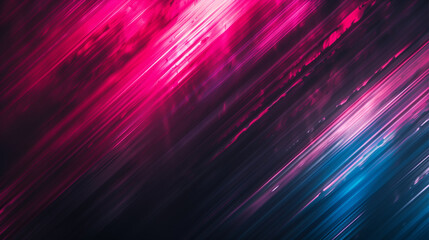 A long red line with pink streaks. The line is moving and he is in motion. The image has a futuristic and energetic feel to it