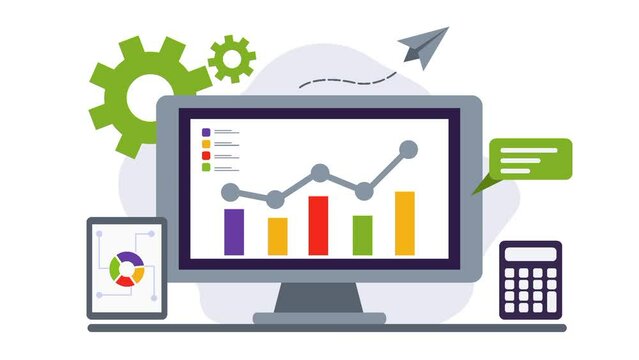 animated financial reports, data analysis and financial monitoring