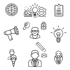 business icon, communication icon, strategy icon, leadership icon, management icon, marketing icon, teamwork icon, web icon, technology icon, finance icon, office icon, development icon, investment ic