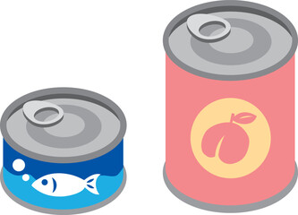 魚と果物の缶詰