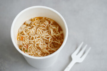 Instant noodles lack nutrients and are high in sodium.