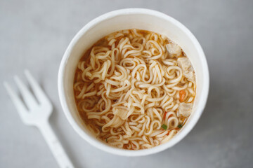Instant noodles lack nutrients and are high in sodium.