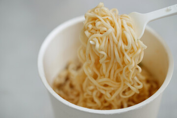 Instant noodles lack nutrients and are high in sodium.