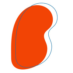 Abstract Organic Blob Line Vector