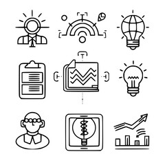 business icon, communication icon, strategy icon, leadership icon, management icon, marketing icon, teamwork icon, web icon, technology icon, finance icon, office icon, development icon, investment ic