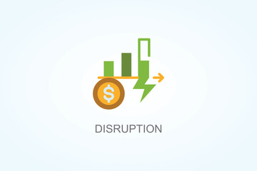 Disruption Vector  Or Logo Sign Symbol Illustration