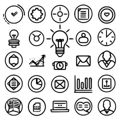business icon, communication icon, strategy icon, leadership icon, management icon, marketing icon, teamwork icon, web icon, technology icon, finance icon, office icon, development icon, investment ic