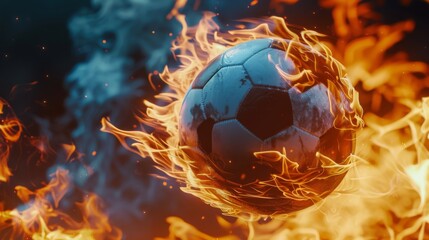Fiery Soccer Ball Concept