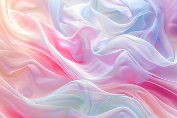Obraz premium Wavy lines in pastel colors, creating a soothing, abstract health background