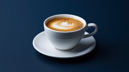 Fototapeta premium The Cappuccino in White Cup