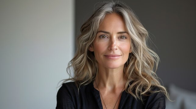 smiling beautiful mature business woman on white background older senior business woman s lady professional female ceo coach looking at camera .hight relustion