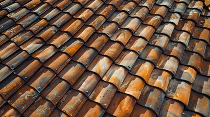 Roof pattern in a brown hue