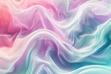 Fototapeta premium Wavy lines in pastel colors, creating a soothing, abstract health background