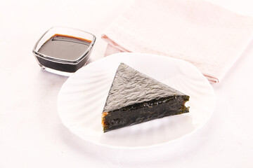 Japanese traditional onigiri with fish