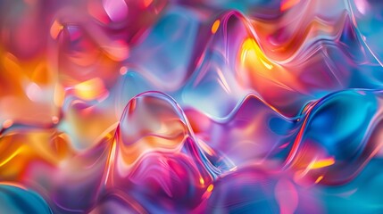3D rendering. Multicolored glossy shapes. Modern background.