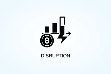 Disruption Vector  Or Logo Sign Symbol Illustration