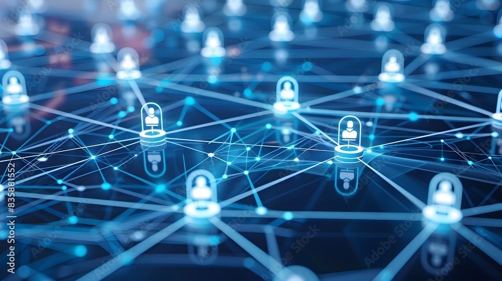 Poster a digital platform gaining value as more users join, illustrated by interconnected nodes and an incr